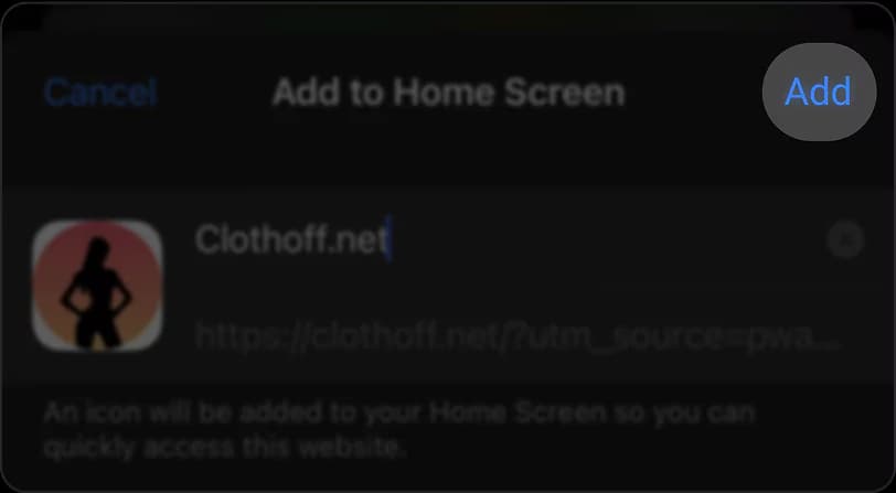 iOS版Clothoff.netアプリをダウンロード